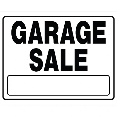Hillman 840058 Garage Sale Sign, Black and White, 24 x 20-In.