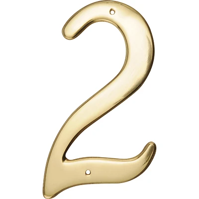 4 in. Solid Brass Number 2