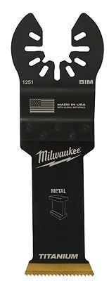 Milwaukee 49-25-1251 Blade, 1-1/8 in, 1-5/8 in D Cutting, HSS/Titanium