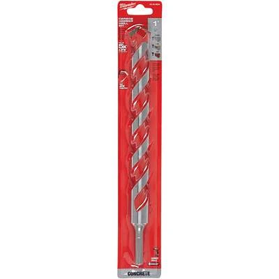 Shockwave 1 In. X 12 In. Carbide Hammer Drill Bit 3-flat Shank 1 Pk