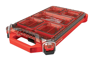 Milwaukee 48-22-8436 Packout Compact Low-Profile Organizer, 5-Compartment, Red