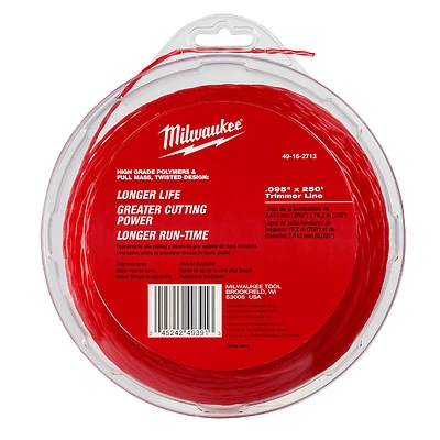 Milwaukee 49-16-2713 String Trimmer Line, .095-In. x 250-Ft.