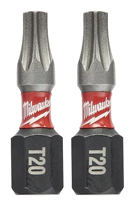 Milwaukee 48-32-4414 Shockwave T20 Torx Insert Bit, 1 In., 2-Pack