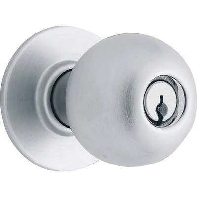 Schlage F80CSVORB626 Orbit Storeroom Knob Lockset, Satin Chrome, 2-3/8 x 2-3/4 In
