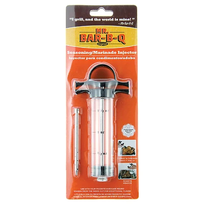 Mr. BAR-B-Q 40100Y Seasoning/Marinade Injector, 2 oz, Oversized Needle
