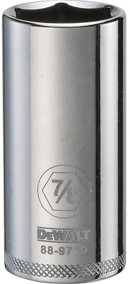 SAE Socket, Deep, 6-Point, 7/8 In., 3/8 In. Drive