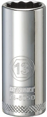 DeWalt DWMT74505OSP Metric Deep Socket, 12-Point, 3/8 In. Drive, 13mm