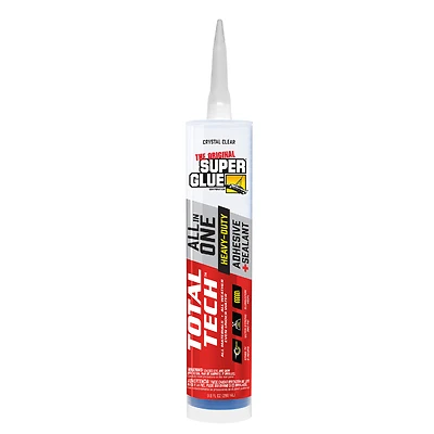 Super Glue 11711002 Total Tech Adhesive/Sealant, Clear, 9.8 oz Cartridge