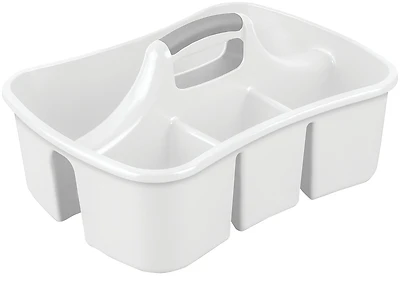 Sterilite 15888006 Divided Ultra Caddy, White, 17.75 x 13.25 x 8.875 In