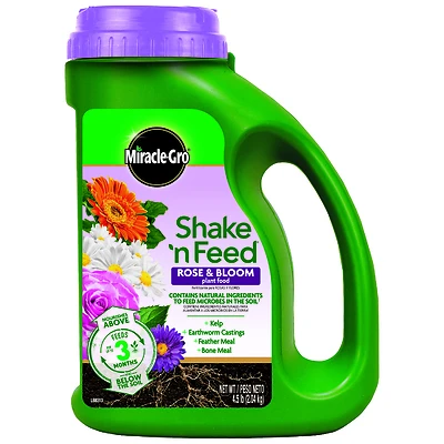 Miracle-Gro 3002210 Shake 'N Feed Rose & Bloom Plant Food, 4.5 Lbs.