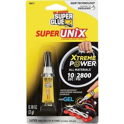 Super Glue 11710504 SuperUNiX Instant Adhesive Gel, Clear, 3g