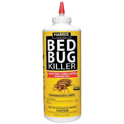 Harris HDE-8 Bed Bug Killer Powder, Diatomaceous Earth, 8 oz.