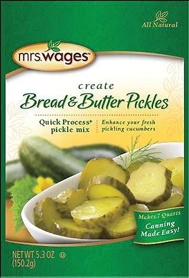 Mrs. Wages W620-J7425 Bread and Butter Pickle Mix, 5.3 oz Pouch