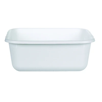 Rubbermaid FG2951ARWHT Dish Pan, Rectangular, White Plastic, 11.5 Qt.