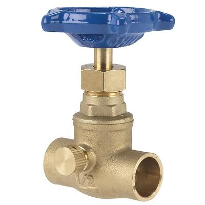 1/2 In. Lead-free Brass Stop And Waste Valve, Sweat X Sweat