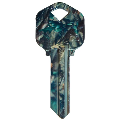 Hillman Wackey Green Camo House/Office Universal Key Blank Single sided