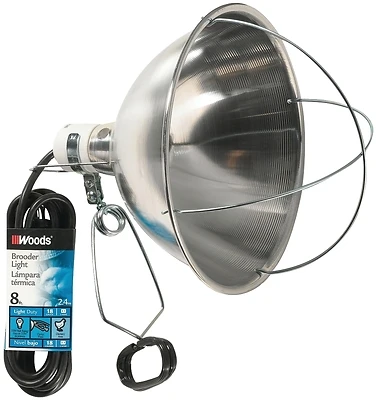 0167 18/2 X 8 Ft Brooder Lamp With Clamp, 250w, 125v, Pack Of 6
