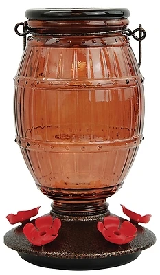 Perky-Pet 9106-2 Prohibition Hummingbird Feeder, 36 oz, 5-Port, Glass