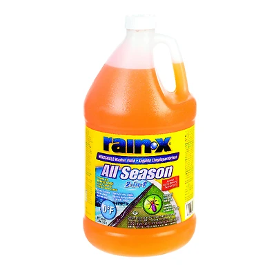 Rain-X 113625 All Season Windshield Washer Fluid, 0°F, 1 Gal.