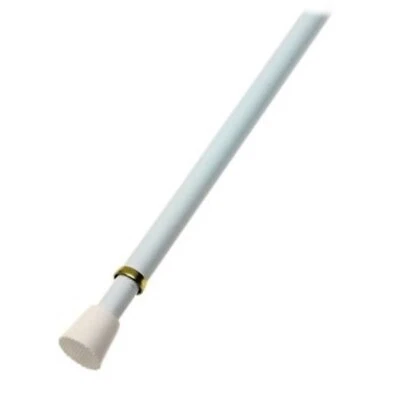 28-48 Inch Adjustable Spring Tension Rod, 7/16 Inch Diameter, White