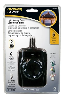 Prime TNO24111 Electromechanical Timer, 15A 125V, 2 Outlets