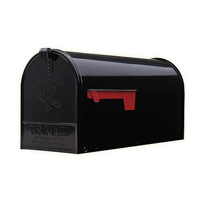 Gibraltar Mailboxes E1600BAM Elite Post-Mount Mailbox, Large, Black Steel