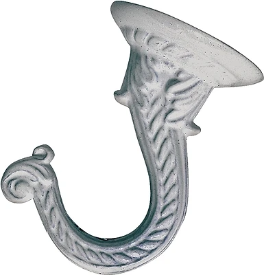 Mintcraft GB0093L Decorative Ceiling Hook, 2-3/16 in H, Zinc, White