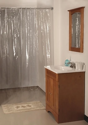 Heavy Duty Clear Vinyl Shower Curtain Liner 70 X 72 Inches - Model Sd-mcp01-c3l