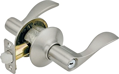 Schlage Accent Entry Lever Lock F51a Acc 619 Satin Nickel - Keyed Entry