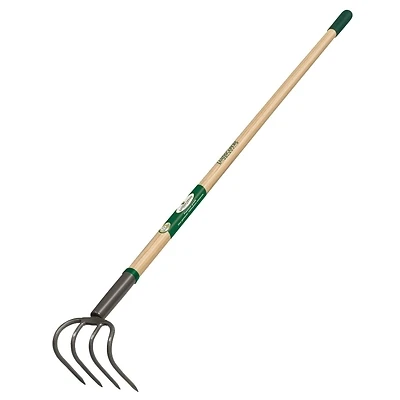 33280 Garden Cultivator With 54" Wood Handle And 4 Tines