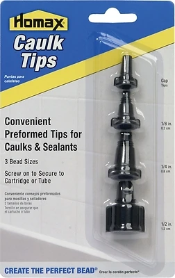 Caulk Tip Kit 2406 - 4 Piece Set With 6 Pack Options For Professional Results