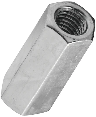 Threaded Rod Coupler, Zinc, 7/16 In. x 14