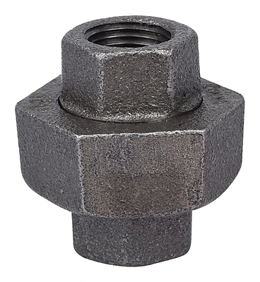 Worldwide Sourcing B342 10 Black Malleable Iron Pipe Union, 3/8 In, Threaded