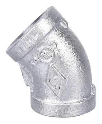 1/2 Inch Galvanized 45 Degree Elbow 4-1/2g Malleable Iron Pipe Fitting