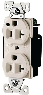 Eaton AH8300W Hospital Grade Duplex Receptacle, 20A 125V, White