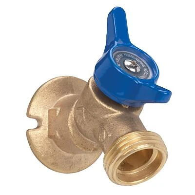 Homewerks VSCQTRB4 Brass Sillcock Valve, 3/4 In. FIP x 3/4 In. MHT, Quarter-Turn