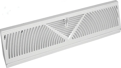 Rg1626-a White Baseboard Register, 15 Inch Length, 2-3/4 Inch Width, Steel