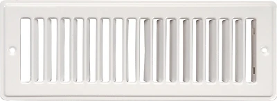 Rg1280a White Steel Toe Space Grille, 4 In L X 10 In W