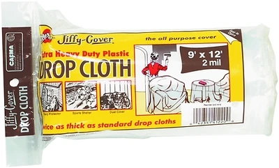 Warp's 2JC-912 Plastic Drop Cloth, 2 Mil, 9 Ft. x 12 Ft.