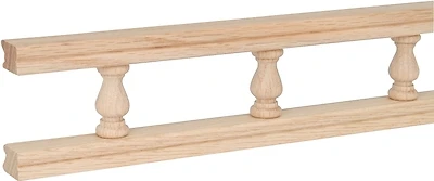 550-6pc 6 Ft Maple Galley Rail, 3/4" X 1/2", Pack Of 6