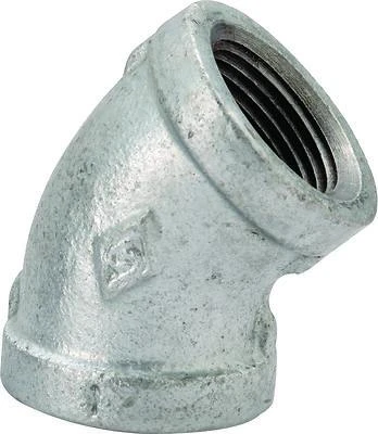 ProSource PPG120-6 Galvanized 45 Degree Elbow, 1/8 In, Threaded