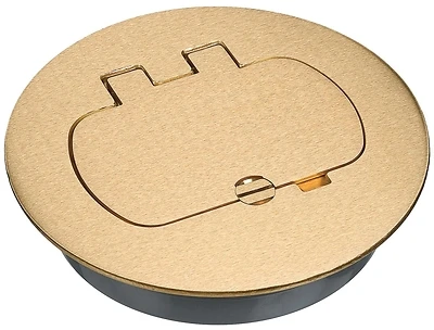 Carlon E97brr Brass Floor Box Kit With Adapter For Duplex Or Gfci Receptacle