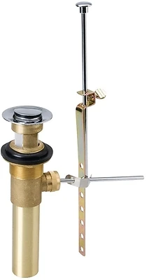 B & K 127-006 Pop-Up Drain Assembly, Chrome, 1-1/4 In.