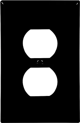 Pj8bk 1-gang Unbreakable Duplex Receptacle Wall Plate, Black