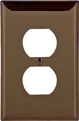 Eaton PJ8B Duplex Receptacle Wallplate, 1-Gang, Mid-Size