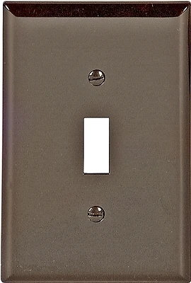 Pj1b 1-gang Unbreakable Toggle Wall Plate, Brown, Pack Of 25