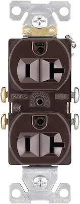 Cr20b Commercial Grade 20 Amp 125 Volt Brown Duplex Receptacle