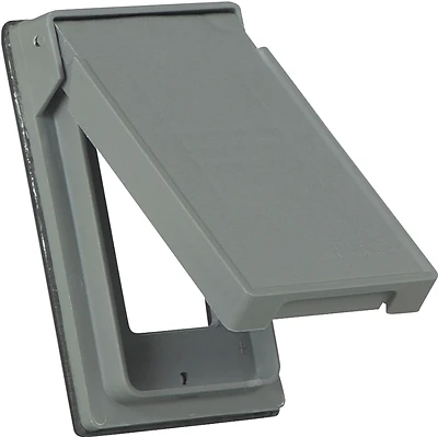 Cooper Wiring S2966 Weatherproof Vertical GFCI Outlet Cover, Gray