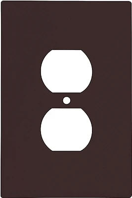 2142b-box Oversize 1-gang Duplex Receptacle Wall Plate, Brown, 10 Pk