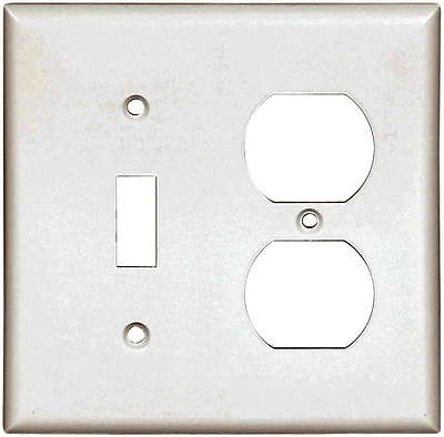 Eaton 2138W-BOX White 2-Gang Combo Wall Plate, Pack of 10